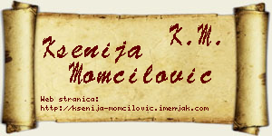 Ksenija Momčilović vizit kartica
